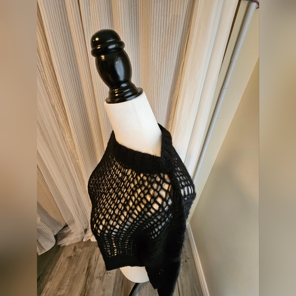 ZARA×STEVEN MEISEL MESH KNIT SWEATER With 17%Wool & 52%Alpaca - Picture 7 of 14